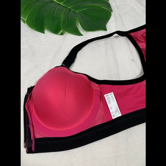 NEW Wacaol Zip Front Underwire Sports Bra 30D Pink - Picture 9 of 12